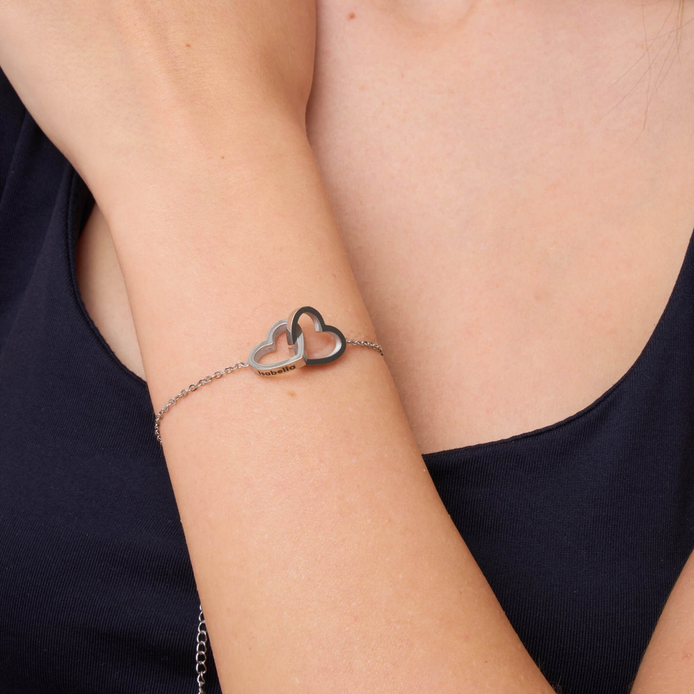 Pulsera Corazones Personalizada