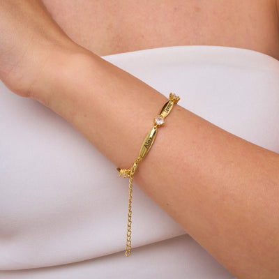Pulsera Personalizada con Barras y Cristales