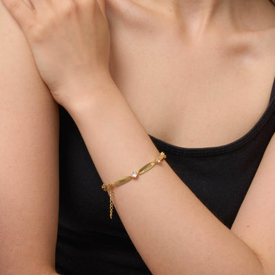 Pulsera Personalizada con Barras y Cristales