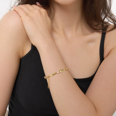 Pulsera Personalizada con Barras y Cristales