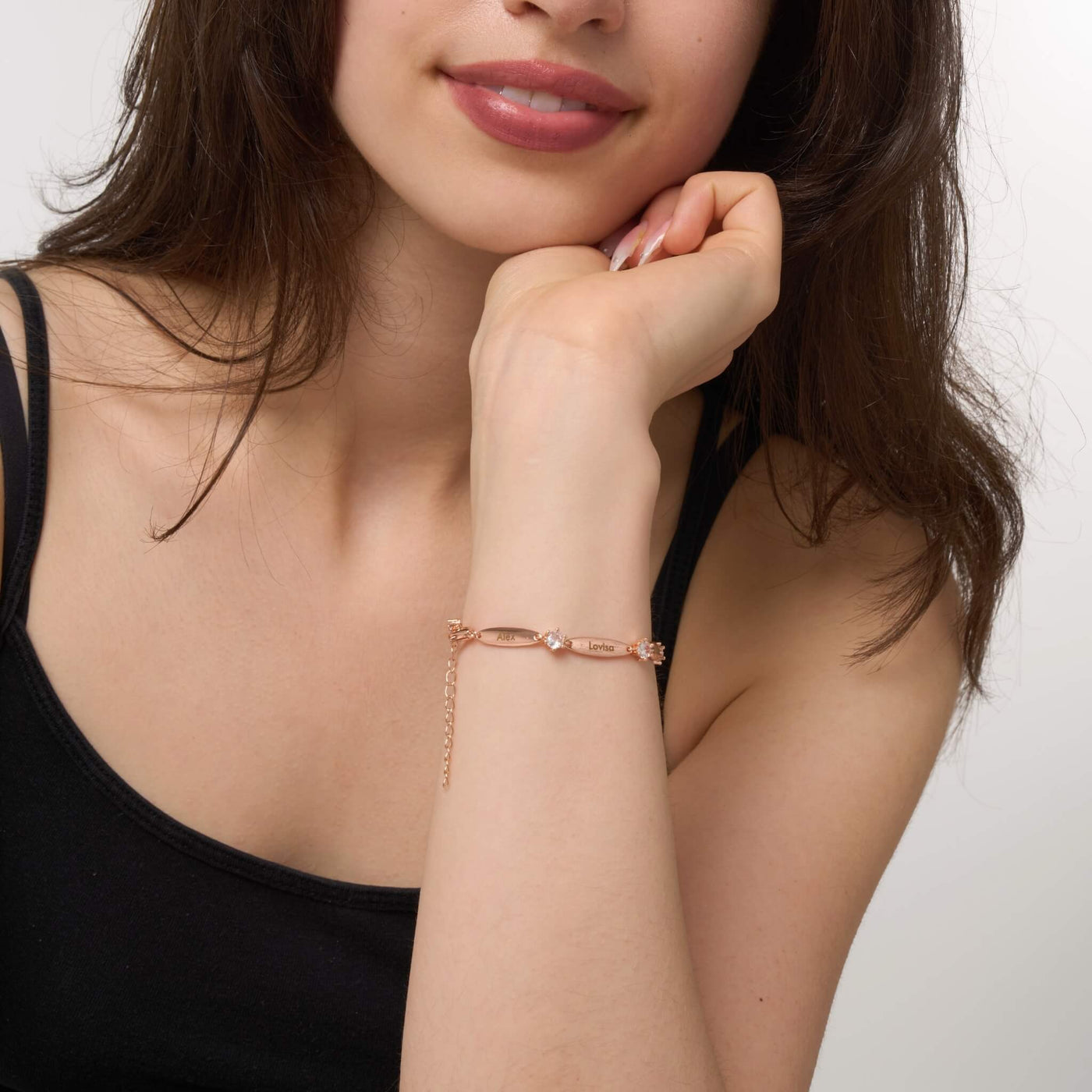 Pulsera Personalizada con Barras y Cristales