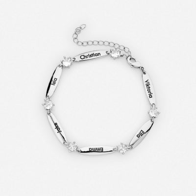 Pulsera Personalizada con Barras y Cristales