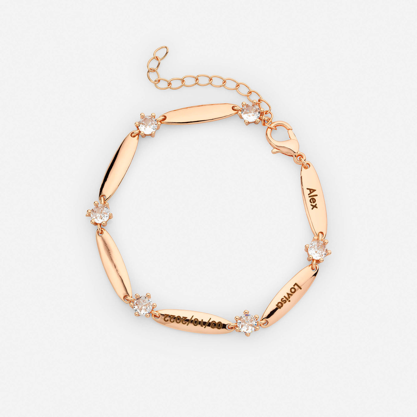 Pulsera Personalizada con Barras y Cristales