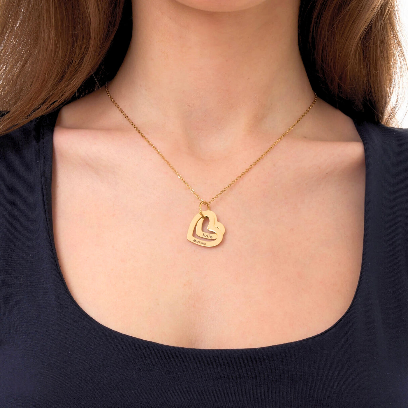 Collar Corazones Personalizado