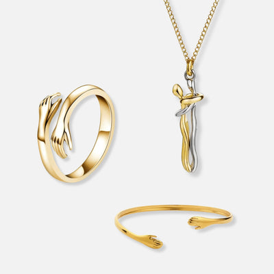 Anillo de Abrazo, Collar de Abrazos y Pulsera de Abrazo