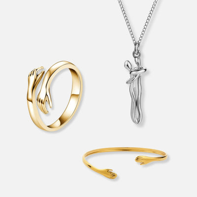 Anillo de Abrazo, Collar de Abrazos y Pulsera de Abrazo
