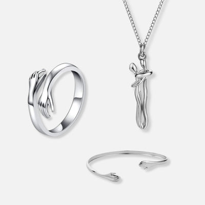 Anillo de Abrazo, Collar de Abrazos y Pulsera de Abrazo
